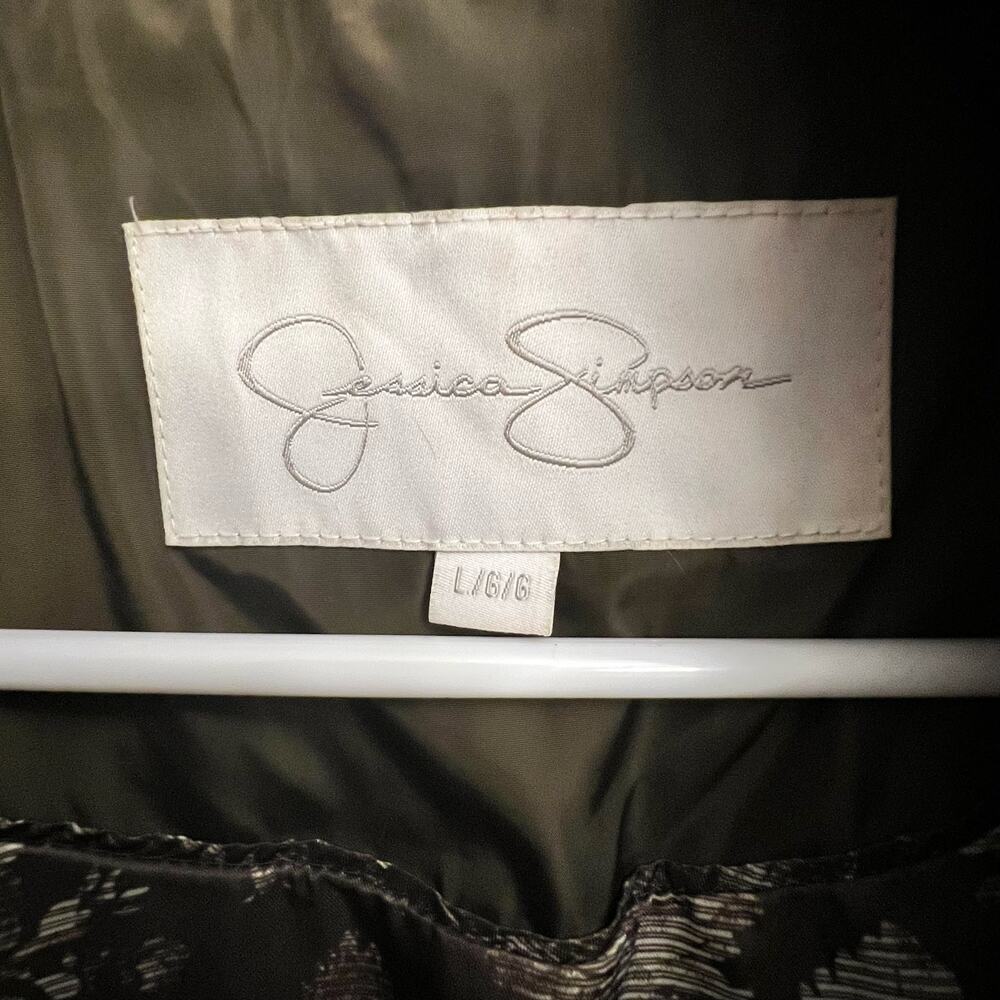 Jessica Simpson Down Puffer Coat Olive Green Size Large - Picture 5 of 16